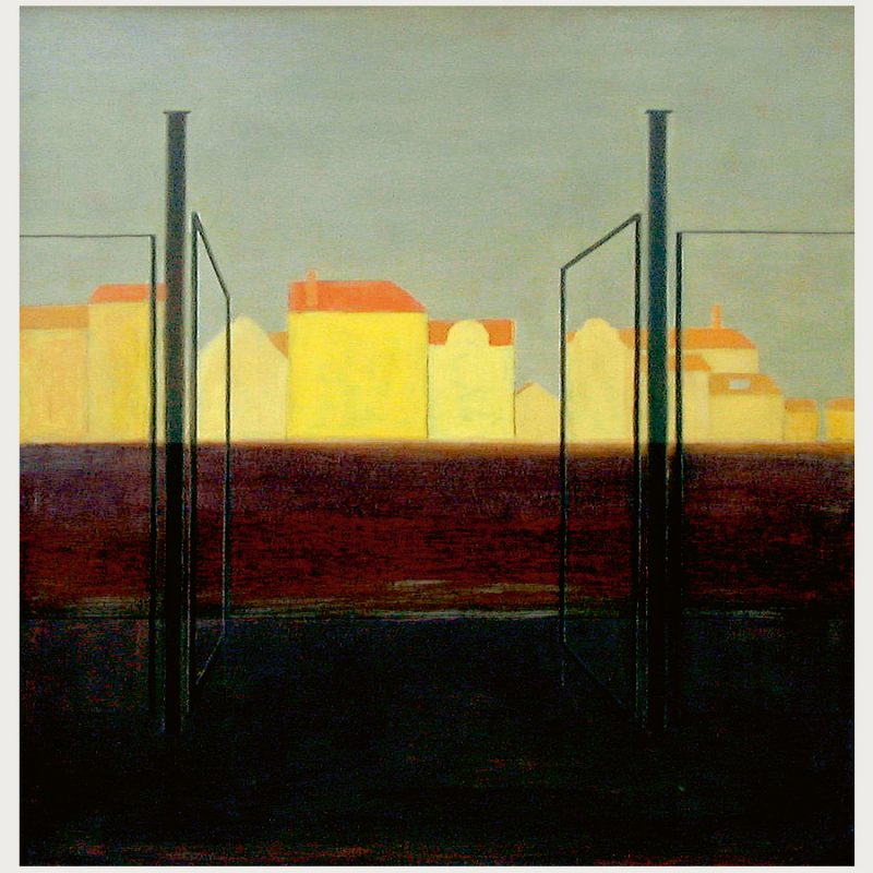 Hannelore Teutsch | Häuser im Licht | Öl auf Leinwand | 2010 | 60 x 50 cm