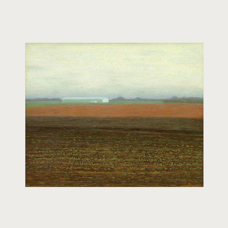 Hannelore Teutsch | Rotes Feld | Tempera auf Holz | 2002 | 70 x 85 cm