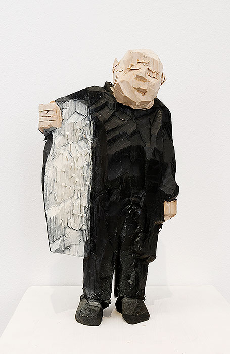 Georg Schulz | Nägel zu verkaufen | Linde/bemalt, Nägel | 2021 | 35 x 17,5 x 8 cm